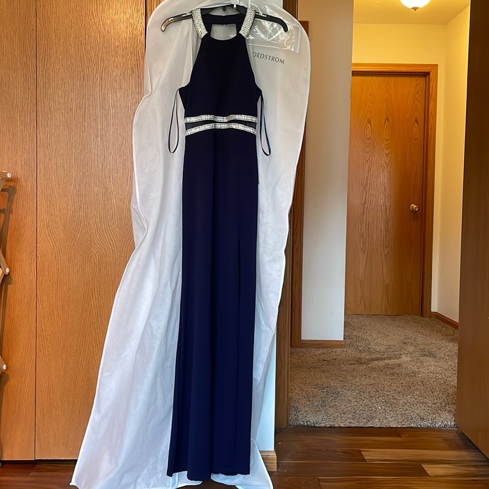 Never worn navy blue prom dress